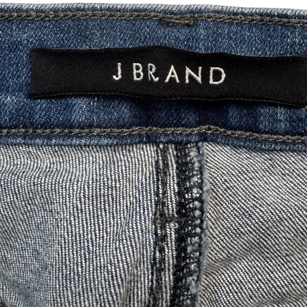 J Brand Jeans Womens 27 Blue Medium Wash Raw Hem Cropped Flare Denim Kick - Picture 4 of 8